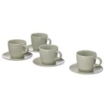 ست فنجان ایکیا مدل FARGKLAR رنگ سبز مات