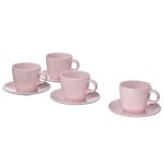 ست فنجان ایکیا مدل FARGKLAR رنگ صورتی روشن