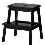 چهارپایه چوبی ایکیا مدل BEKVAM رنگ مشکی