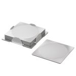 زیر لیوانی استیل ایکیا مدل groggy بسته 6 تایی