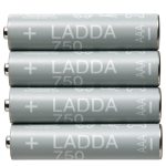 باتری نیم قلمی قابل شارژ ایکیا مدل LADDA ظرفیت ۷۵۰ میلی آمپر