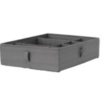 جعبه نظم دهنده محفظه دار ایکیا SKUBB خاکستری