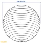 شید لوستر کاغذی 70 سانت ایکیا gullsudare - تصویر 5