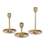 شمعدان طلایی ایکیا مدل FULLTALIG ست ۳ تایی