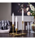 شمعدان طلایی ایکیا مدل FULLTALIG ست ۳ تایی - تصویر 2