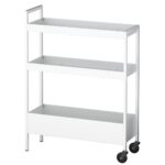 ترولی سفید ایکیا مدل NISSAFORS سایز 51x19x67