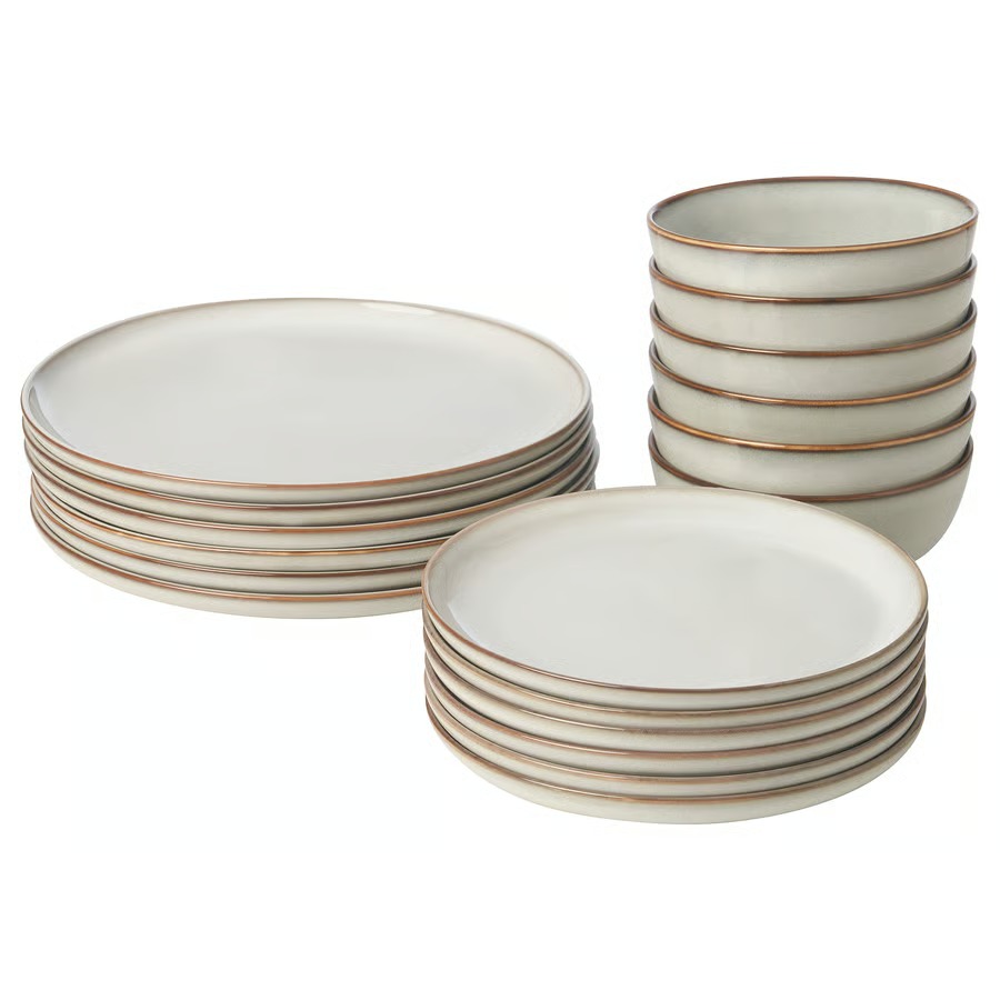 gladelig-18-piece-service-grey__1266296_pe928104_s5 سرویس غذاخوری ۱۸ پارچه ایکیا مدل GLADELIG کرم طوسی - تصویر 1